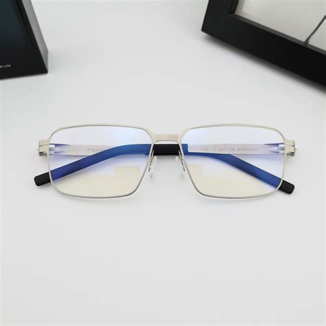 创意无螺丝近视眼镜框男士全框金属新款韩版方形圆角光学眼镜架潮-阿里巴巴