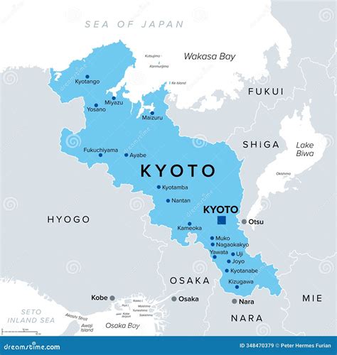 Kyoto Region Location Within Japan 3d Map Vector Illustration | CartoonDealer.com #261730148
