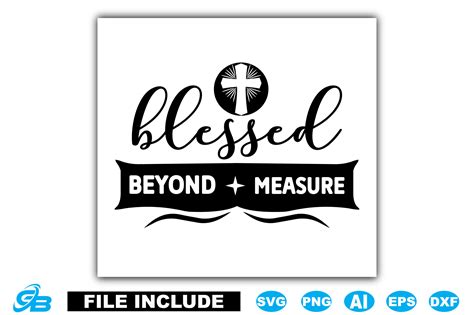 Blessed Beyond Measure Graphic by Graphics Boot · Creative Fabrica