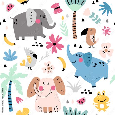 Tropical Animals Pattern 的图像结果