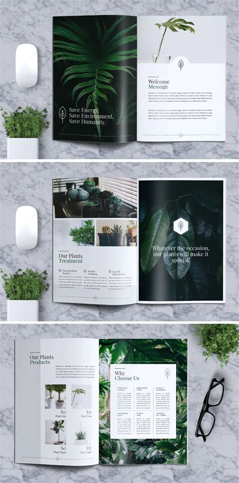 Decorative Plants Brochure Template INDD - 12 Pages | Booklet design ...
