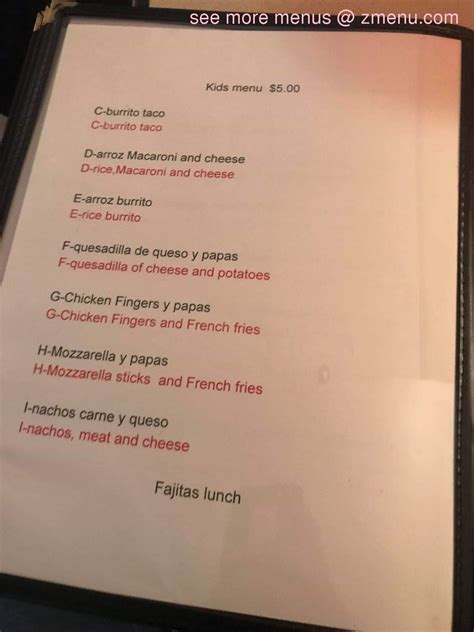 Online Menu of Grandmas Mexican Restaurant Restaurant, Endicott, New ...