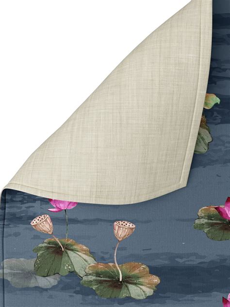 Petal Home 100% Cotton Printed Table Runner 70x13 IN – Lotus Blue ...