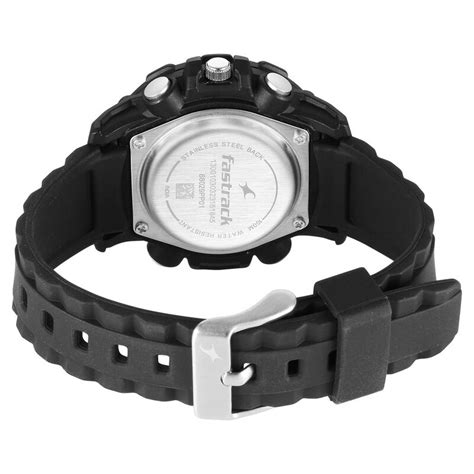 Fastrack Street line Quartz Analog Digital Black Dial Silicone Strap ...