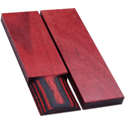 Liberty Wood® - Handle Scales - Cherry/Jet Black - (5.0 x 1.5 x 0.35) | KnifeKits.com
