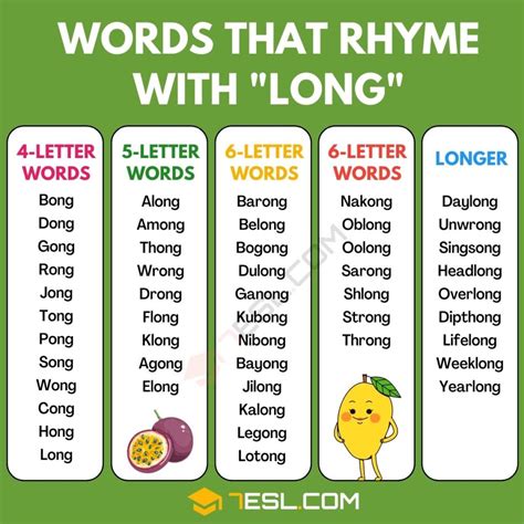 What Rhymes With Long