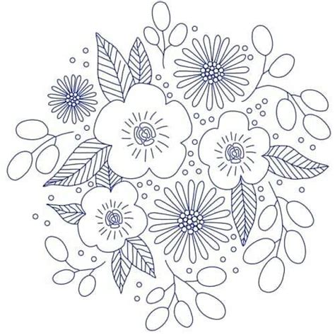 Hand Embroidery Patterns, Embroidery Flowers Pattern, Embroidery ...