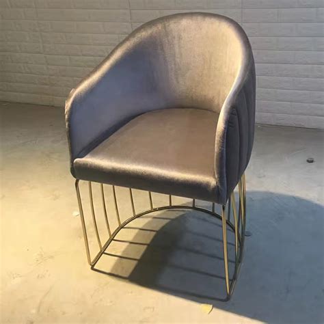 简约现代设计师创意个性设计不锈钢电镀靠背椅单人休闲沙发椅新古典