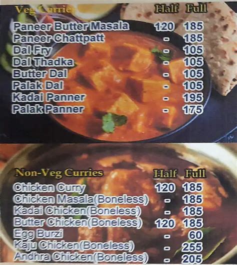 Menu of Mahesh Fast Food, A S Rao Nagar, Secunderabad