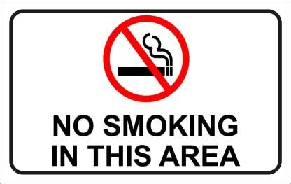 Clear Design No Smoking in This Area Emergency Sign Price in India ...