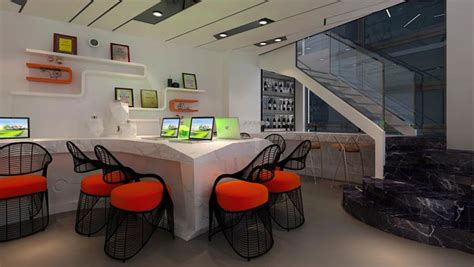 400平方小型办公室装修设计案例效果图_岚禾办公空间设计