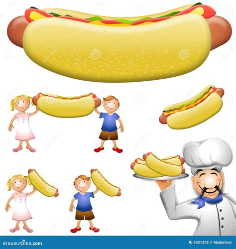 Cartoon Hotdog Clip Art stock illustration. Illustration of cartoonish ...