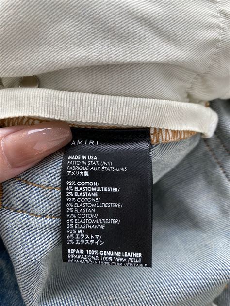 Amiri Amiri washed blue old English sample, patchwork, old English ...
