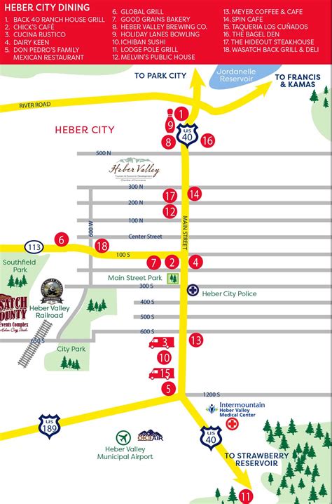 Heber Valley and Midway Dining Maps - Heber Valley Guide