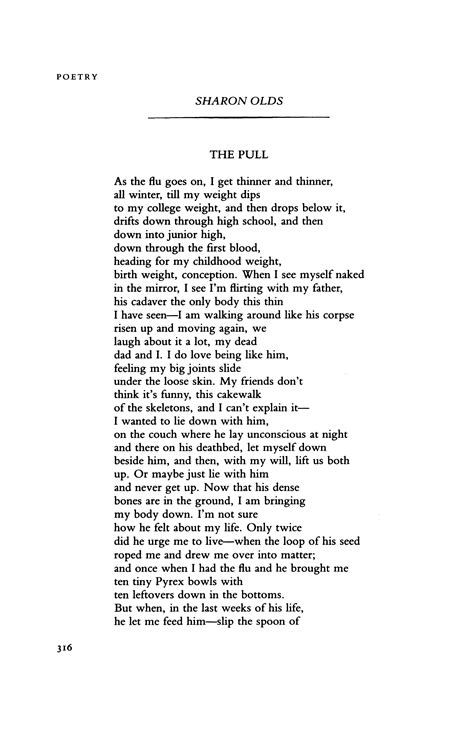 The Pull by Sharon Olds | Poetry Magazine