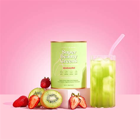 Strawberry Kiwi Super Beauty Greens - 308g – The Collagen Co.