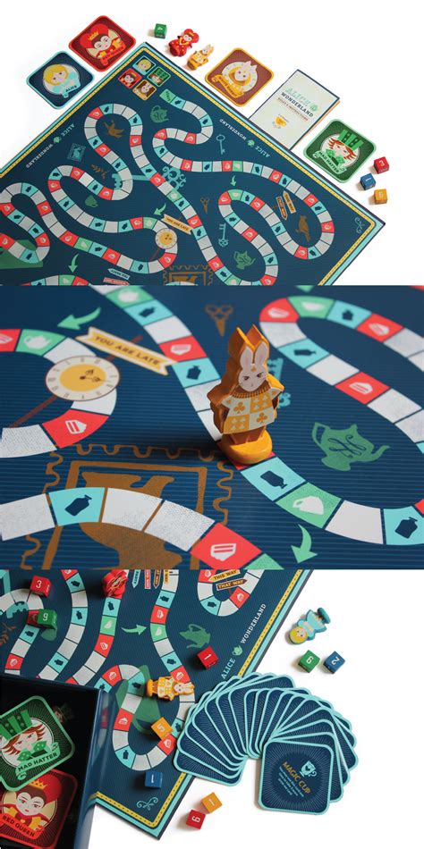 Alice In Wonderland Board Game Follow Alice Down The Rabbit Hole, Through.
