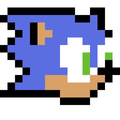 Pixel art: 16x16 Sonic by Graystripe2000 on DeviantArt