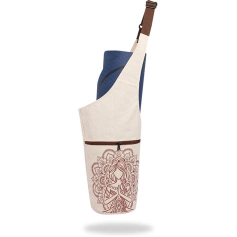PANFIKH Yoga Mat Carrier Bag - Natural Cotton Cover - Suitable for 8mm ...
