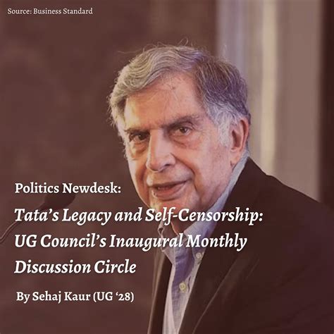 Tata’s Legacy and Self-Censorship: UG Council’s Inaugural Monthly ...