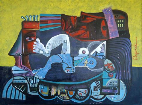 Painting expressing lack of peace even in the hustle and bustle of life ...