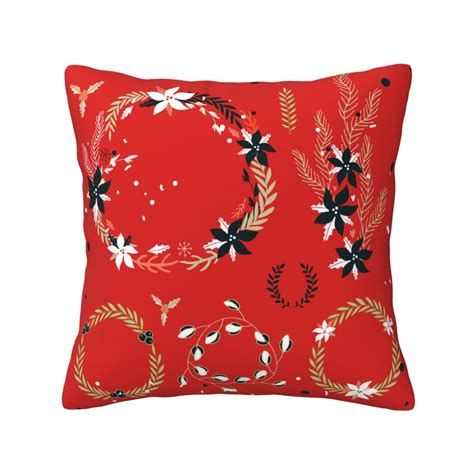 Home Throw Pillow Covers Two Sides Printed Leaves Seamless background Decor Sofa Living Room Bed ...