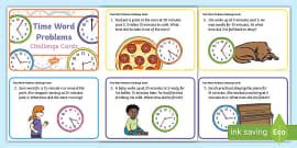 Time Word Problems Cards - KS2 Primary Resources