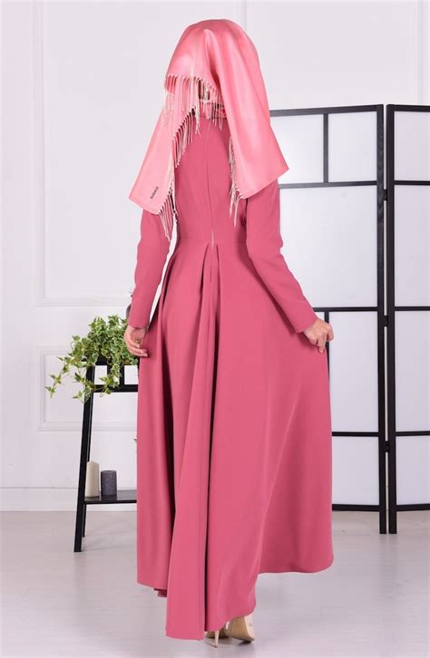 Asymmetrisches Kleid 4055-12 Puder Rosa 4055-12 | Sefamerve