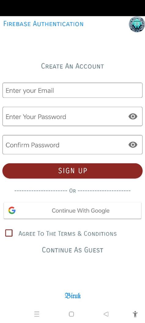 Sketchub • Firebase Authentication
