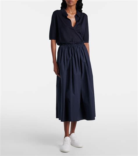 Chiara cotton poplin midi skirt in blue - Gabriela Hearst | Mytheresa