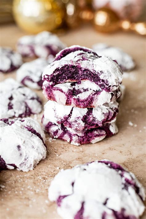Soft & Chewy Ube Crinkle Cookies - Cooking Therapy