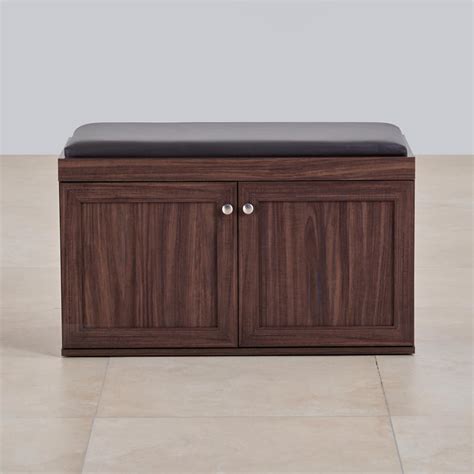 Buy Lewis 12 Pairs Shoe Cabinet with Cushion Seat - Brown from Home ...