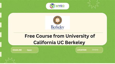 Free Course from University of California UC Berkeley - MYEO, Myanmar ...