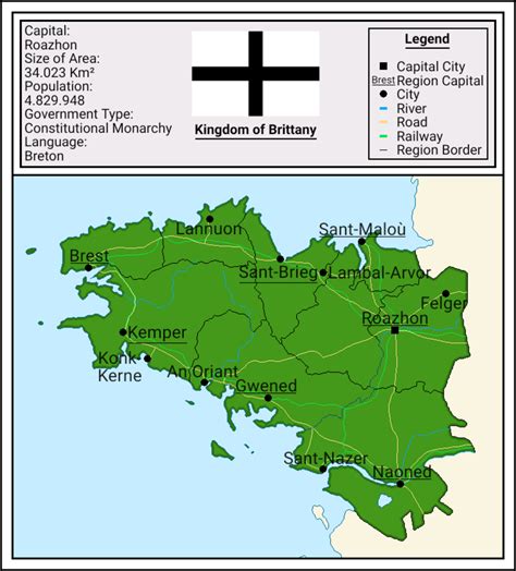 Brittany France Map