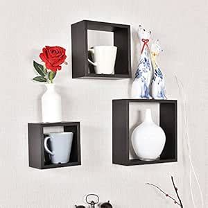 Welland Victorian Tri Wall Shelves Cube Displaying Shelf, Set of 3, 6 ...