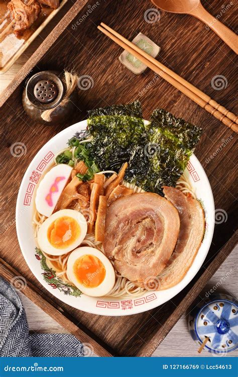 Soy sauce ramen stock image. Image of bowl, gourmet - 127166769