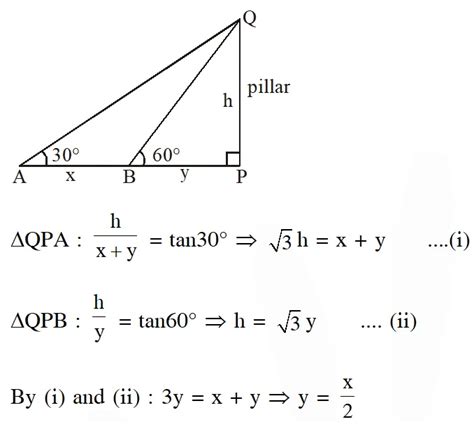 Height and Distance - JEE Main Previous Year Question with Solutions