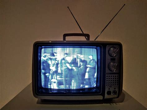 Old Black And White Tv Set