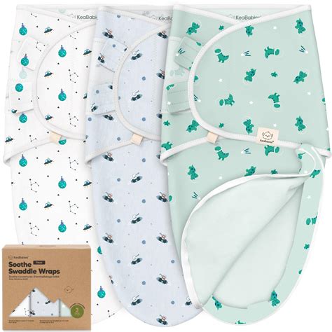 Baby Swaddle Sleep Sacks with Zipper - 3-Pack Swaddles for Newborns 0-3 ...