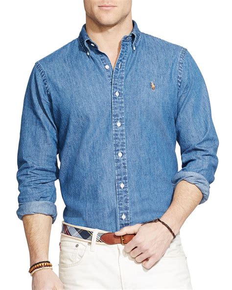 Polo ralph lauren Denim Button-down Shirt - Classic Fit in Blue for Men ...