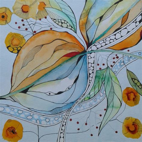 Abstract Watercolor And Ink