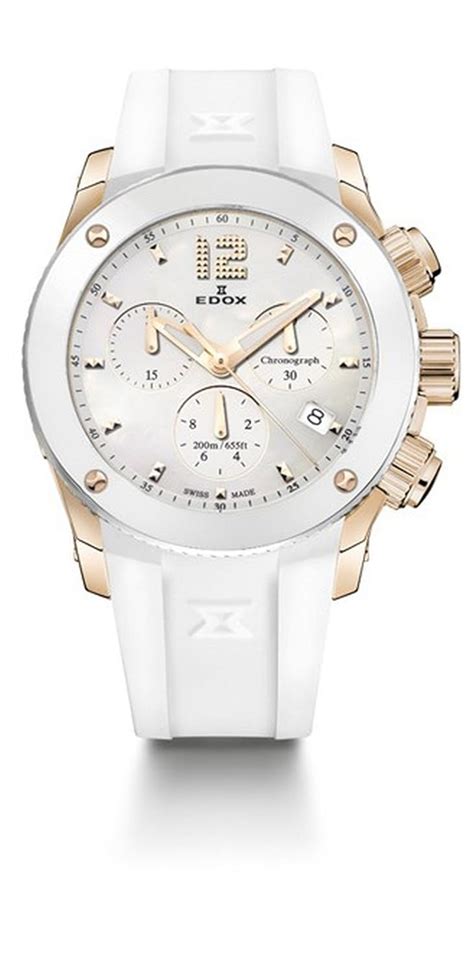 Edox Women's 10411 37RB Nair Chronoffshore Analog Display Swiss Quartz ...