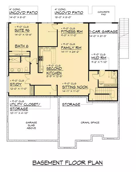 Open Basement Floor Plans 75 Walkout Basement House Plans