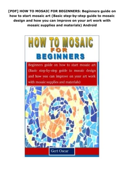 Image result for Mosaic Tutorial for Beginners