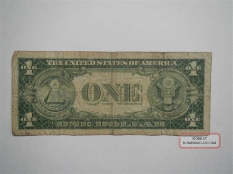 Silver Certificate 1935 1 Dollar Bill Paper Money Currency America Vtg ...