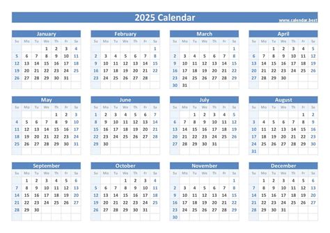 Fiscal Calendar 2025