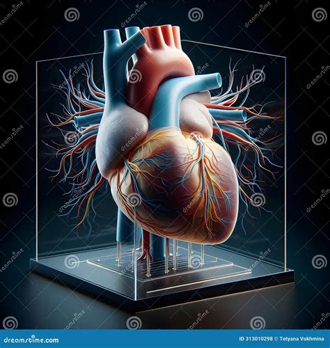 3d Anatomically Detailed Human Heart Model Stock Illustration - Illustration of generated, organ ...