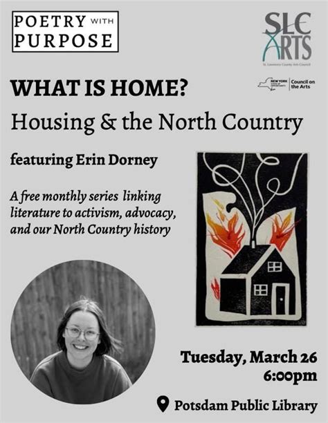 Poetry w/ Purpose Featuring Erin Dorney, Potsdam Public Library, 26 ...