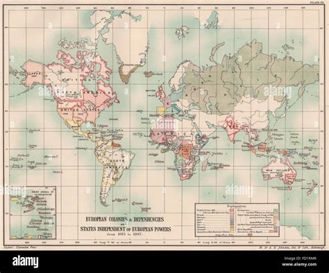 World maps colonies hi-res stock photography and images - Alamy