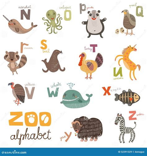 明亮的与逗人喜爱的动物的字母表集合信件 向量例证. 插画 包括有 字体, 敌意, 设计, 青蛙, 双翼飞机 - 52391329